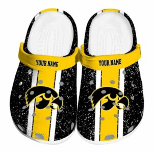 Customized Iowa Hawkeyes Vertical Stripes Crocs Best selling