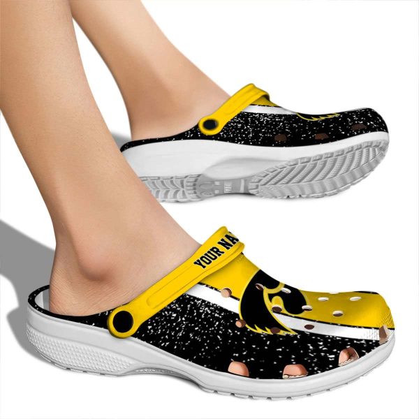 Customized Iowa Hawkeyes Vertical Stripes Crocs High quality