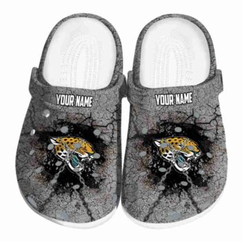 Customized Jacksonville Jaguars Cracked Ground Texture Crocs Best selling