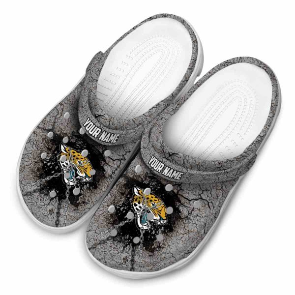 Customized Jacksonville Jaguars Cracked Ground Texture Crocs Trendy