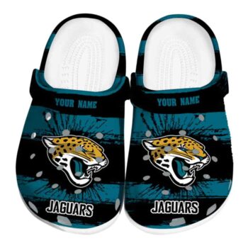 Customized Jacksonville Jaguars Paint Splatter Graphics Crocs Best selling
