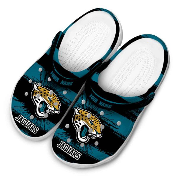 Customized Jacksonville Jaguars Paint Splatter Graphics Crocs Trendy