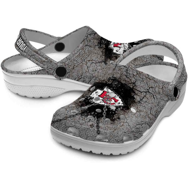 Customized Kansas City Chiefs Cracked Ground Texture Crocs Latest Model