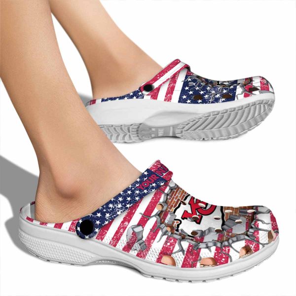 Customized Kansas City Chiefs Freedom Splinter Crocs High quality