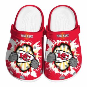 Customized Kansas City Chiefs Gripping Hand Crocs Best selling