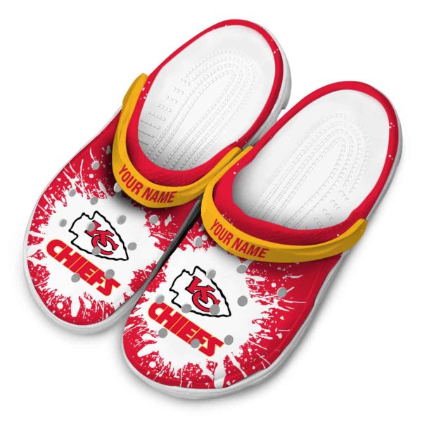 Customized Kansas City Chiefs Splash Art Crocs Trendy