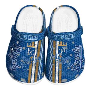 Customized Kansas City Royals Contrasting Stripes Crocs Best selling