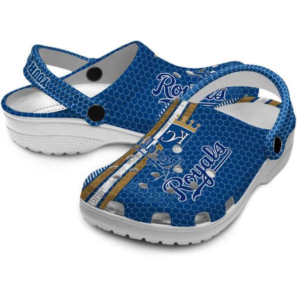 Customized Kansas City Royals Contrasting Stripes Crocs Latest Model