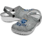 Customized Kansas City Royals Cracked Texture Crocs Best selling
