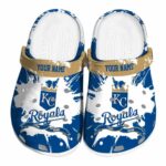Customized Kansas City Royals Splatter Pattern Crocs Best selling