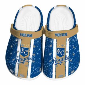 Customized Kansas City Royals Vertical Stripes Crocs Best selling