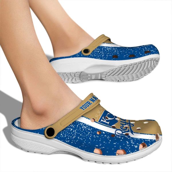 Customized Kansas City Royals Vertical Stripes Crocs High quality