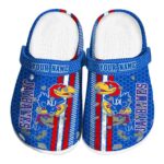 Customized Kansas Jayhawks Contrasting Stripes Crocs Best selling
