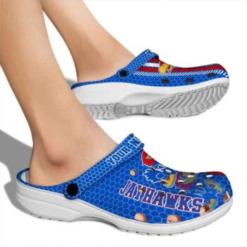 Customized Kansas Jayhawks Contrasting Stripes Crocs High quality