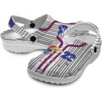 Customized Kansas Jayhawks Pinstripe Pattern Crocs Best selling