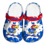Customized Kansas Jayhawks Splatter Pattern Crocs Best selling