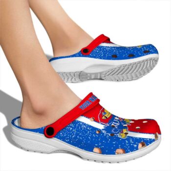 Customized Kansas Jayhawks Vertical Stripes Crocs High quality
