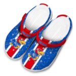 Customized Kansas Jayhawks Vertical Stripes Crocs Best selling