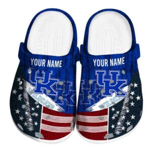 Customized Kentucky Wildcats Star Spangled Side Pattern Crocs Best selling