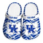 Customized Kentucky Wildcats Zigzag Paint Burst Crocs Best selling