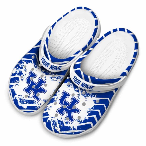 Customized Kentucky Wildcats Zigzag Paint Burst Crocs Trendy