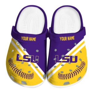 Customized LSU Tigers Baseball Motif Crocs Best selling