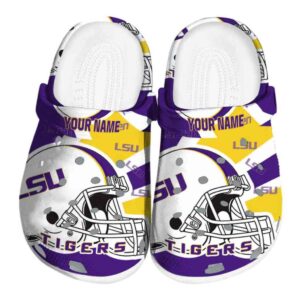 Customized LSU Tigers Football Helmet Crocs Best selling