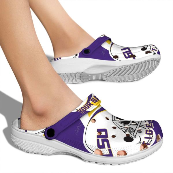 Customized LSU Tigers Football Helmet Crocs High quality
