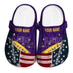 Customized LSU Tigers Star Spangled Side Pattern Crocs Best selling
