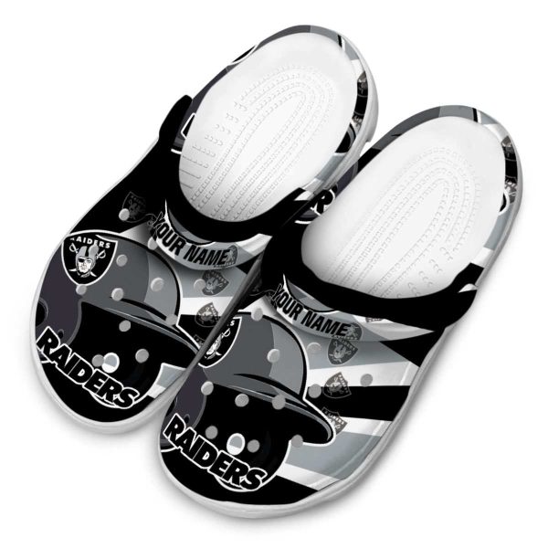 Customized Las Vegas Raiders Baseball Helmet Crocs Trendy