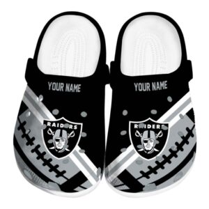Customized Las Vegas Raiders Football Motif Crocs Best selling