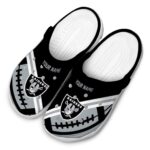 Customized Las Vegas Raiders Football Motif Crocs Best selling