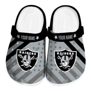 Customized Las Vegas Raiders Star Spangled Graphic Crocs Best selling