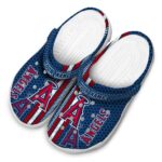 Customized Los Angeles Angels Contrasting Stripes Crocs Best selling