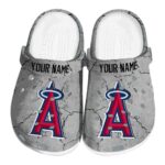 Customized Los Angeles Angels Cracked Texture Crocs Best selling