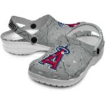 Customized Los Angeles Angels Cracked Texture Crocs Best selling