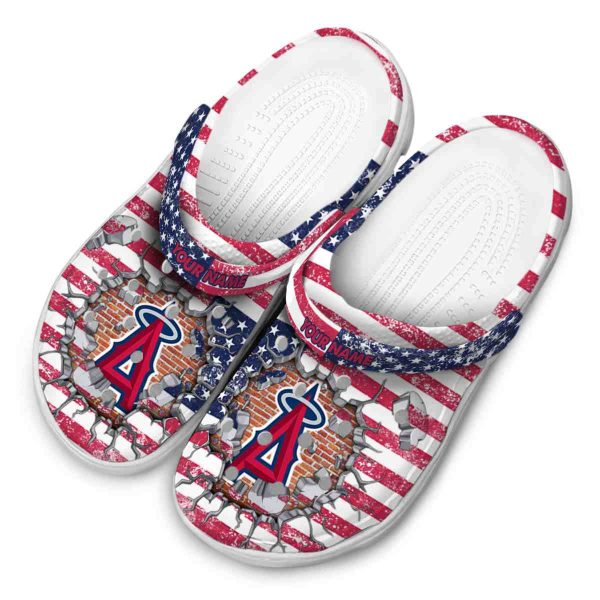 Customized Los Angeles Angels Freedom Splinter Crocs Trendy