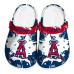 Customized Los Angeles Angels Splatter Pattern Crocs Best selling