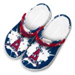 Customized Los Angeles Angels Splatter Pattern Crocs Best selling