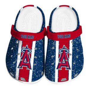Customized Los Angeles Angels Vertical Stripes Crocs Best selling