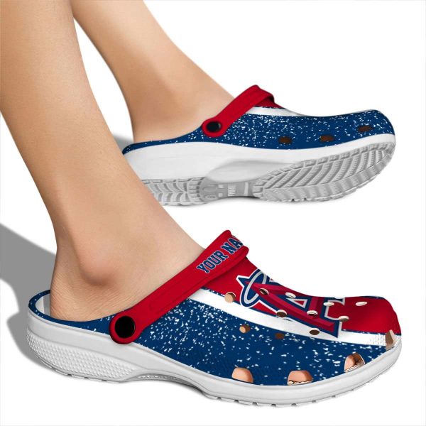 Customized Los Angeles Angels Vertical Stripes Crocs High quality