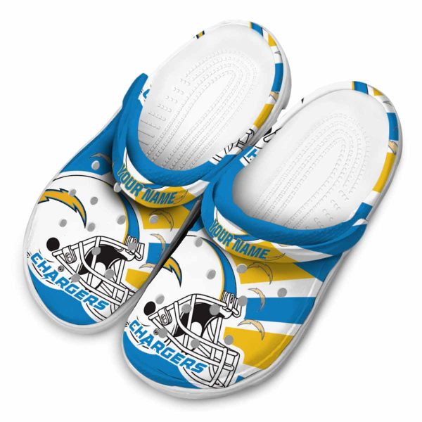 Customized Los Angeles Chargers Football Helmet Crocs Trendy