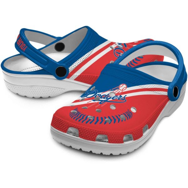 Customized Los Angeles Dodgers Baseball Motif Crocs Latest Model