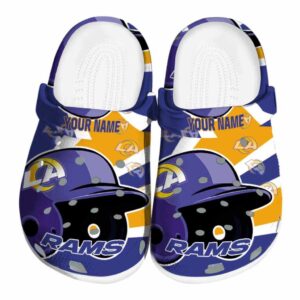 Customized Los Angeles Rams Baseball Helmet Crocs Best selling