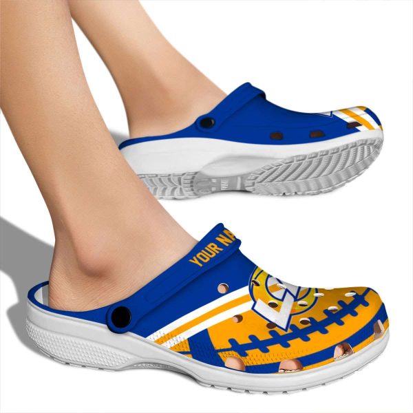 Customized Los Angeles Rams Football Motif Crocs High quality