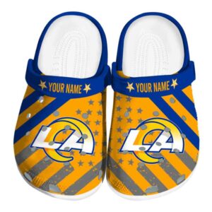 Customized Los Angeles Rams Star Spangled Graphic Crocs Best selling