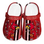Customized Louisville Cardinals Contrasting Stripes Crocs Best selling