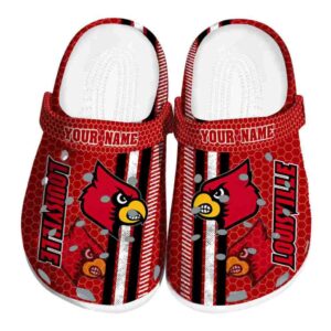Customized Louisville Cardinals Contrasting Stripes Crocs Best selling