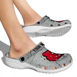 Customized Louisville Cardinals Cracked Texture Crocs High quality