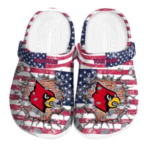 Customized Louisville Cardinals Freedom Splinter Crocs Best selling